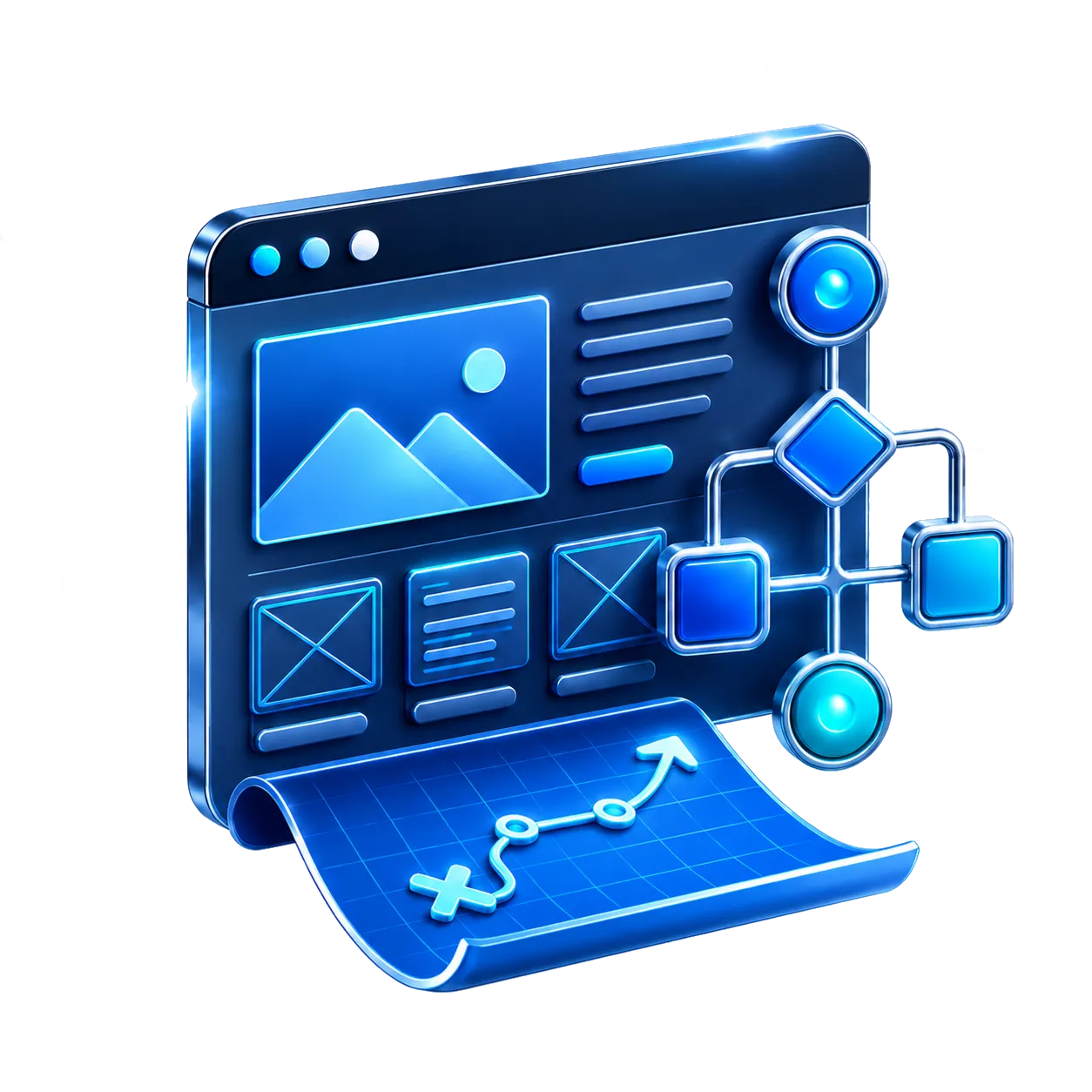 Website planning strategy icon